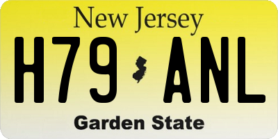 NJ license plate H79ANL