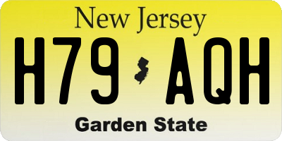 NJ license plate H79AQH