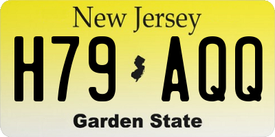 NJ license plate H79AQQ