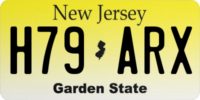 NJ license plate H79ARX