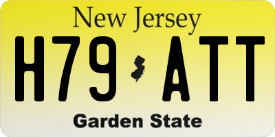NJ license plate H79ATT