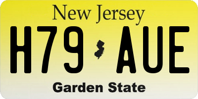 NJ license plate H79AUE