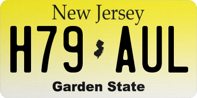 NJ license plate H79AUL