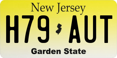 NJ license plate H79AUT