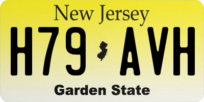 NJ license plate H79AVH