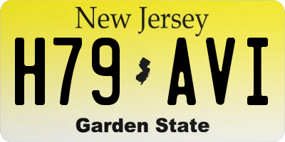 NJ license plate H79AVI
