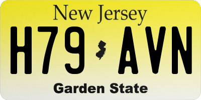 NJ license plate H79AVN