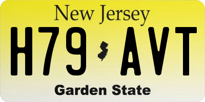 NJ license plate H79AVT