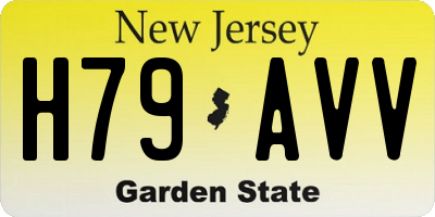 NJ license plate H79AVV