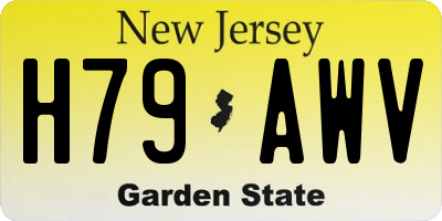 NJ license plate H79AWV