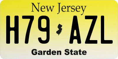 NJ license plate H79AZL