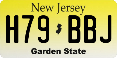 NJ license plate H79BBJ