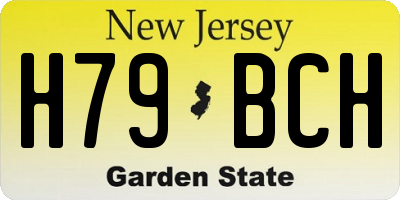 NJ license plate H79BCH