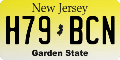 NJ license plate H79BCN