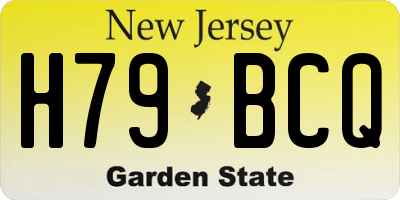 NJ license plate H79BCQ