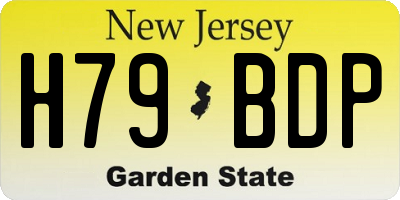 NJ license plate H79BDP