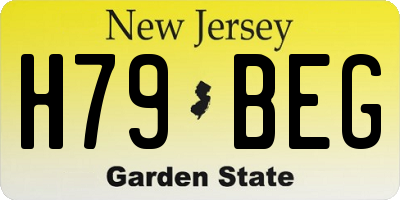 NJ license plate H79BEG