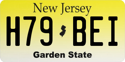 NJ license plate H79BEI