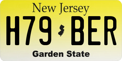 NJ license plate H79BER
