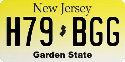 NJ license plate H79BGG