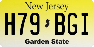 NJ license plate H79BGI