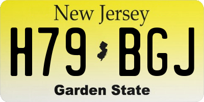 NJ license plate H79BGJ