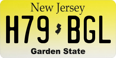 NJ license plate H79BGL