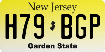 NJ license plate H79BGP