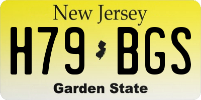 NJ license plate H79BGS