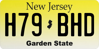 NJ license plate H79BHD