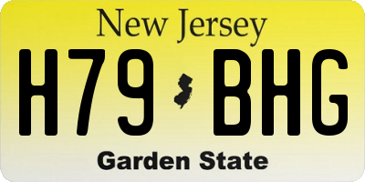 NJ license plate H79BHG