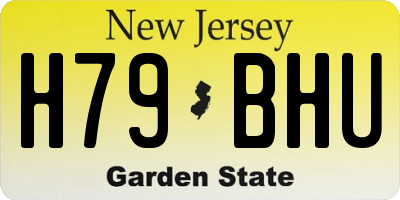 NJ license plate H79BHU