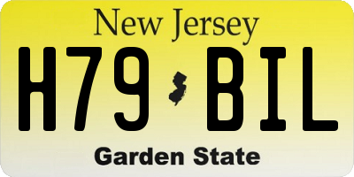 NJ license plate H79BIL