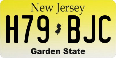 NJ license plate H79BJC