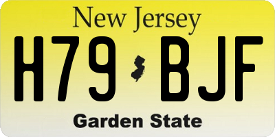 NJ license plate H79BJF