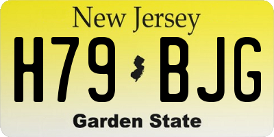 NJ license plate H79BJG