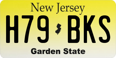 NJ license plate H79BKS
