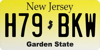 NJ license plate H79BKW