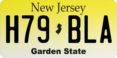 NJ license plate H79BLA
