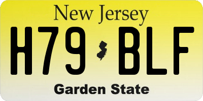 NJ license plate H79BLF