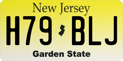 NJ license plate H79BLJ