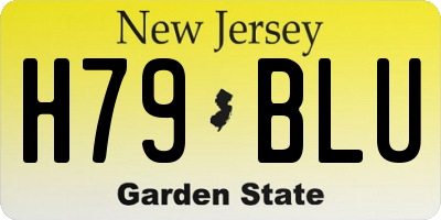NJ license plate H79BLU