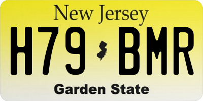 NJ license plate H79BMR