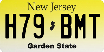 NJ license plate H79BMT