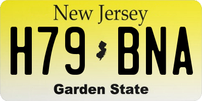 NJ license plate H79BNA