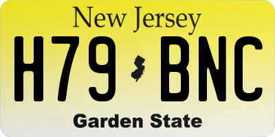 NJ license plate H79BNC