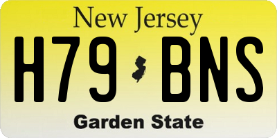 NJ license plate H79BNS