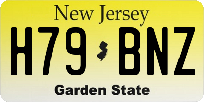 NJ license plate H79BNZ