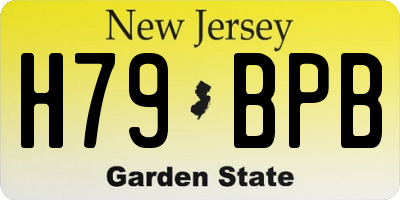 NJ license plate H79BPB