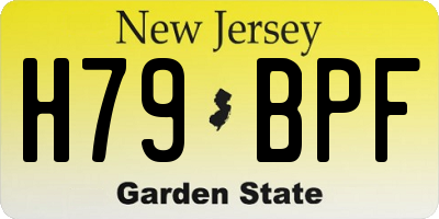 NJ license plate H79BPF
